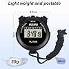 PULIVIA Sports Stopwatch Timer Lap Split Digital Stopwatch with Clock Calendar Alarm, Large Display Shockproof Stop watch for Sports Coaches Swimming Running, Black #1