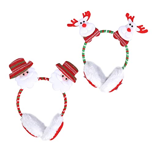 FOMIYES Earmuffs for Girls Winter Headband Ear Warmers Christmas Decorative Headband Fleece Ear Muffs