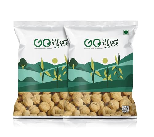 Image of Goshudh Soya Chunks 500 g (250g Each of 2) | Soya Badi