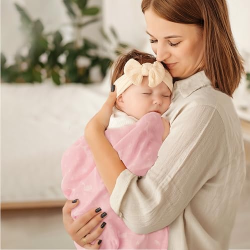 Image of GLLQUEN BABY Receiving Blanket Boy Cotton Muslin Swaddle Blankets Girl Newborn Squares Breathable & Soft Thin Baby Blankets Cloths Double Absorbent Infant Swaddling Wrap - 6 Pack (Looking for Spring)