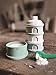 BEABA Formula and Snack Container, Baby Formula Dispenser, Toddler Baby Snack Storage Container, Holds up to 11 Doses of Milk Powder Per Compartment, Made in France, Sage