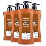 Amazon Basics Cocoa Butter Body Lotion, Lightly Scented, 20.3 Fl Oz, Pack of 4
