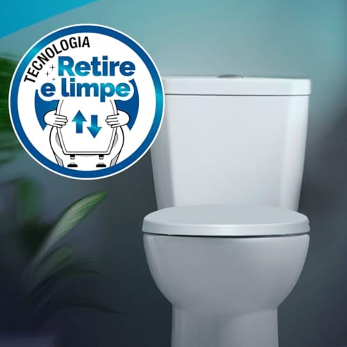 Assento Oval Retire e Limpe com Fechamento Suave, Branco, Tupan