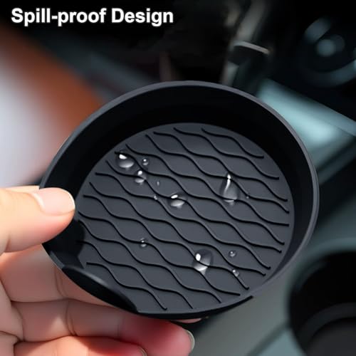 Portavasos para carro silicona negro 4 piezas miniatura 2