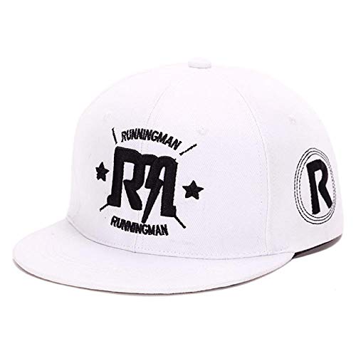 Preisvergleich Produktbild Axlgw Herren Fashion Erwachsene verstellbare Baseballkappe Vier Jahreszeiten Rn bestickt Freizeit Snapback Unisex Hut Hip-Hop Caps-weiß _ verstellbar