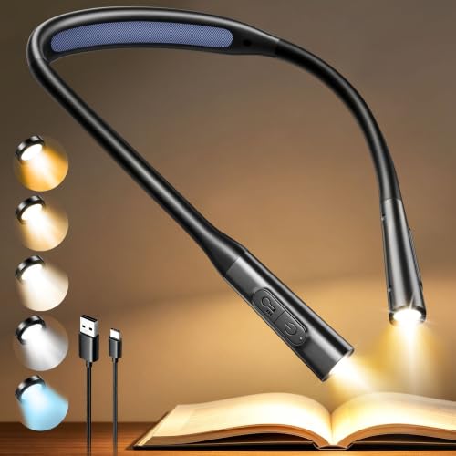 Glocusent Neck Reading Light 100Hrs Rechargeable Eye-Caring
