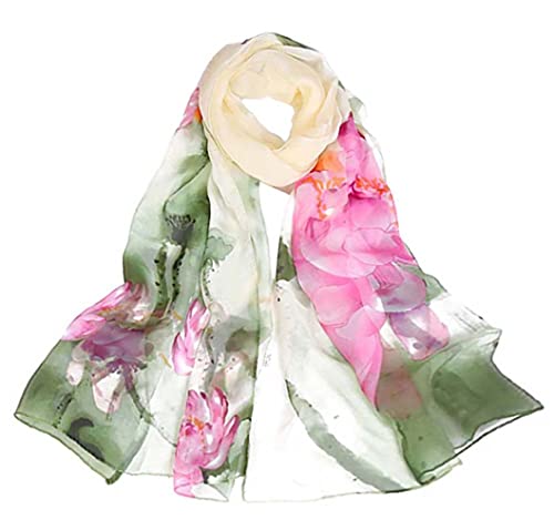 Acotavie Scarfs for Women Lightweight Print Floral Pattern Scarf Fashion Scarves Sunscreen Wraps Shawls