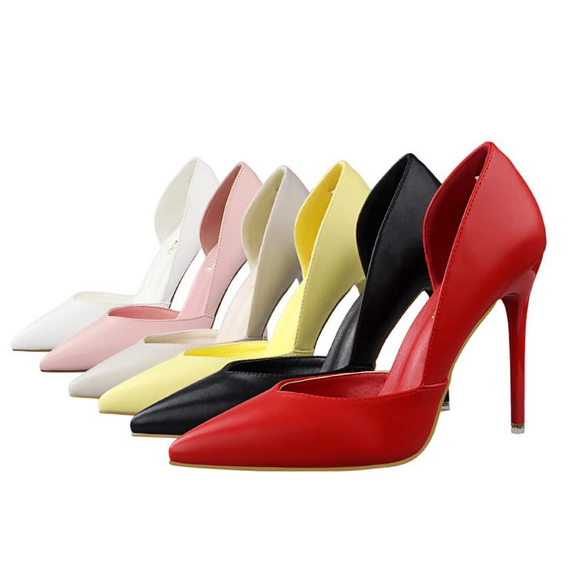 Women's Sexy Pointed Toe Thin Heeled Pumps Fax Suede Slip On Wedding Party Heeled Sandals4