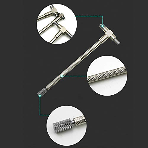 6pcs Precision Telescoping T-Bore Gauge Set 5/16" - 6" Range T-Bore Hole Gage Inner Diameter Measuring Gauge Kit