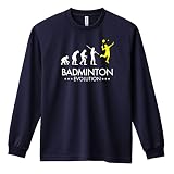 [アートワークスコウベ] バドミントン ロンT 長袖Tシャツ 練習着 ドライ バドミントンエボリューション ユニセックス L ネイビー