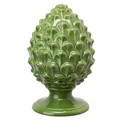 Baroni Home Pigna Sicilienne en Porcelaine Peint à la Main, Pigna Accessoire Décoratif de Salon, Pomme de Pin Traditionnelle, Porte-Bonheur et Surmeuble,...