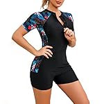 FYMNSI Women Zipper Rash Guard Sleeves Sun Protection Surf Rashguard Boyleg One Piece Sport Swimsuits Padded Bathing Suits - Image 2
