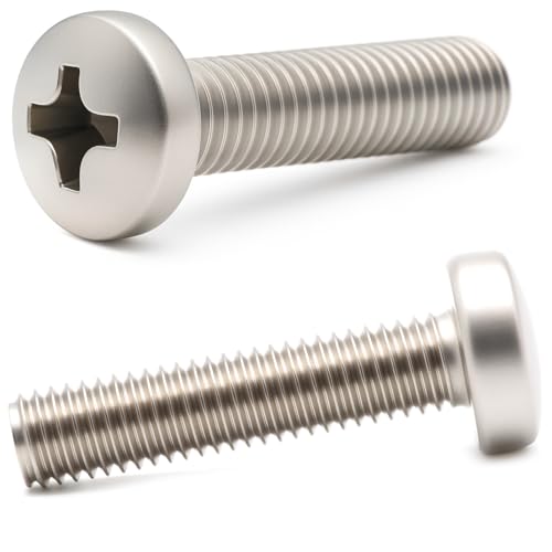 M6 (6mm x 30mm) A2 Stainless Steel Phillips Pan Head Machine Screws DIN 7985 (Pack of 20) F11B