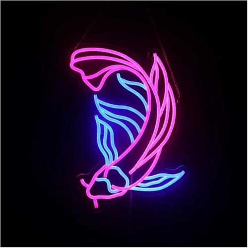 Enseigne néon poisson koï pour illuminer vos soirées et salons branchés