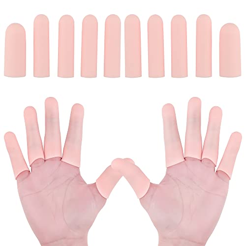 Silicone Finger Protectors(12 Pack),Gel Finger Protectors,Finger Sleeves,Finger Caps,Protect Finger Tips Cracked, Finger Arthritis,Friction, Prevent Calluses,Corn,blisters,Hammer Toe