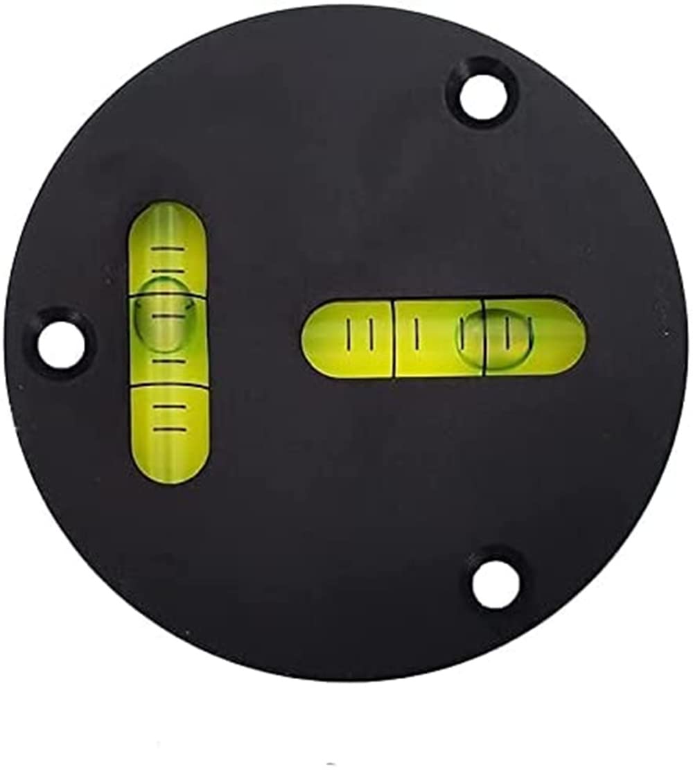 60 mm de diámetro universal de cristal nivel de metal redondo horizontal burbuja tipo T instrumento de nivel de dos vías precisión de nivel de metal 5 ′/2 mm