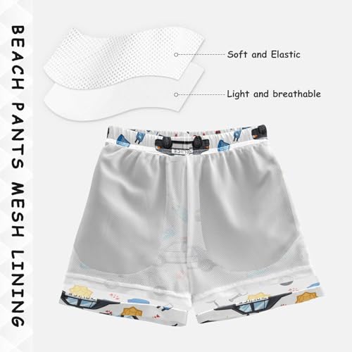 Pigsaly Police Car Boys Swim Trunks Horn Handcuff Intercom Toddler Beach Board Shorts Baby Summer Bathing Suit S Multicolor4