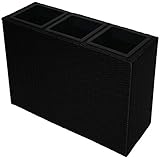 pflanzkübel polyrattan quadratisch 50x50x50cm coffee braun Blumentopf für ein schönes Ambiente in Garten, Wintergarten, Wohnraum, Büro, Wartezimmer, Flur oder Eingangsbereich