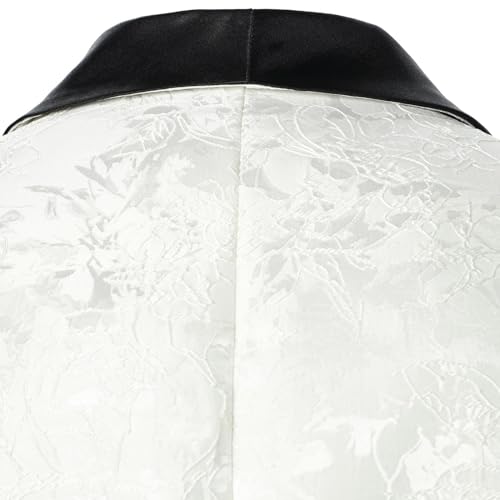 Thatrich Mens White Suit Jacket Casual Business Blazer Formal Tuxedo One Button Jacket Wedding Party Suits Fall Winter Coats4