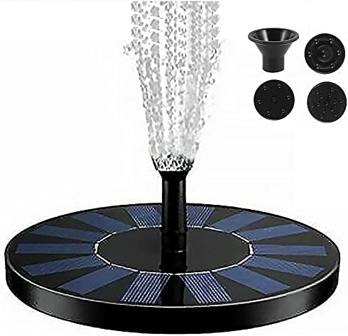 Cherry Juilt Solar Fountain Water Pump Bird Bath Powered Panel Spray Head Solar Powered Water Pump Kit for Small Pond Pool Patio Garden