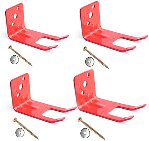 4 Pack Universal Fire Extinguisher Bracket, Fire Extinguisher Mounts & Brackets for 5 to 13 lbs, Universal for All Extinguishers with Valve Body Slots, Holder for Dry Chemical and Water Extinguishers.