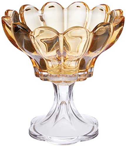 POTICHE DECORATIVO CRISTAL TULIP ÂMBAR 18x24cm