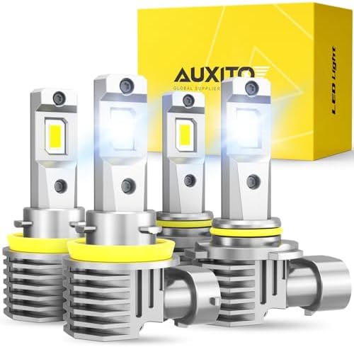 4x AUXITO 9005 H11 LED Combo Headlight High Bulbs Beam Low Kit - Foto 8
