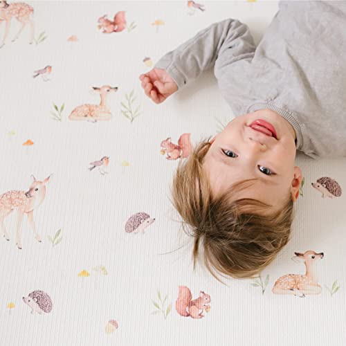 Babyspeelmat van schuimrubber, voor kinderen en peuters, activiteitenmat om te spelen, kruipen, dutje, niet giftig, omkeerbaar, waterdicht, voor speelkamer, groot 2 m x 1,41 m - Afbeelding 6