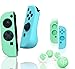 Produktbild GEEMEE for Nintendo Switch Silikon Hülle mit Joystick,Anti-Rutsch Frosted Grip Animal Crossing Silikonhülle Konsole Und Controller Zubehö -Grün