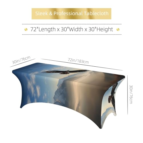 Nappe extensible en élasthanne 1,8 m rectangulaire Eagle Mountains pour table de buffet - 6