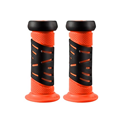 LOVIVER Bike Handle Grips Kids Handlebar Grips Non Slip Soft Rubber Bike Grips for Girls and Boys Tricycle Biking Orange