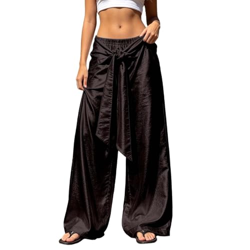 Pantalon bombé coupe droite fluide anti-chaleur à lacets