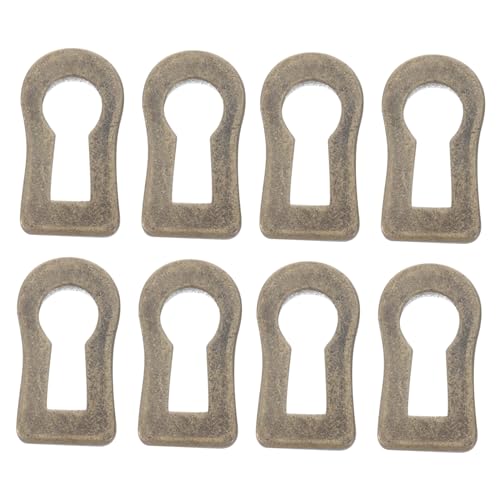 jojofuny 10 Piezas Cubierta De Ojo De Cerradura Herrajes Para Muebles Escudos De Cerradura De Puerta Decoración De Cerraduras De Muebles Placa De Bocallave Componente Aleación De Zinc Oval