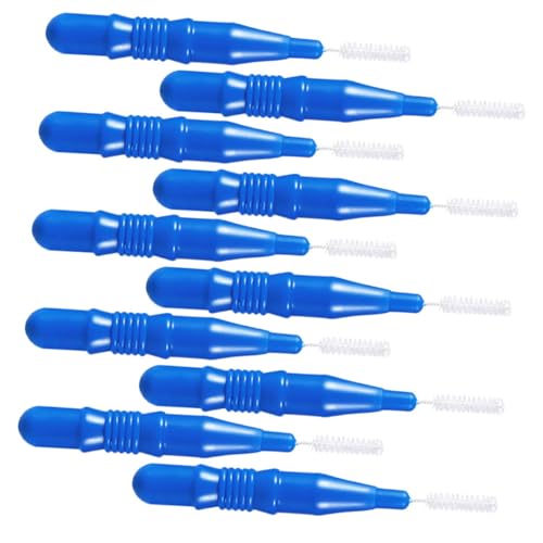 HIAKDOFT 50 Piezas cepillo interdental cepios interdentales azules pincel cepillo bucal este dentista para encías el plastico