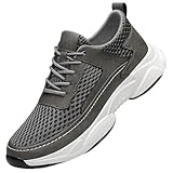 Zapatillas Hombre CasualZapatillas Deportivas Hombre con Interna Moda Malla Transpirable Ligeras Cómodas para Correr y Caminar (Dark Gray, 37)