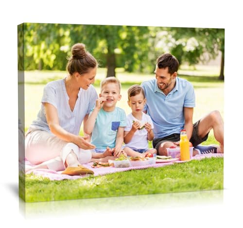 TreeDeal Custom Canvas Prints with Your Photos, Framed 10” x 8” Personalized Pictures Print, Customized Photo to Canvas Wall Art Ideal for Home Decor Gift Wrapping Pets Family Baby Wedding