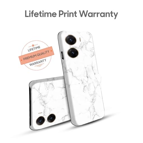 Image of COLORflow Polycarbonate Back Cover Compatible with Vivo V29E 5G | Beautiful White Marble | Designer Printed Hard CASE Bumper Back Cover Compatible with Vivo V29E 5G