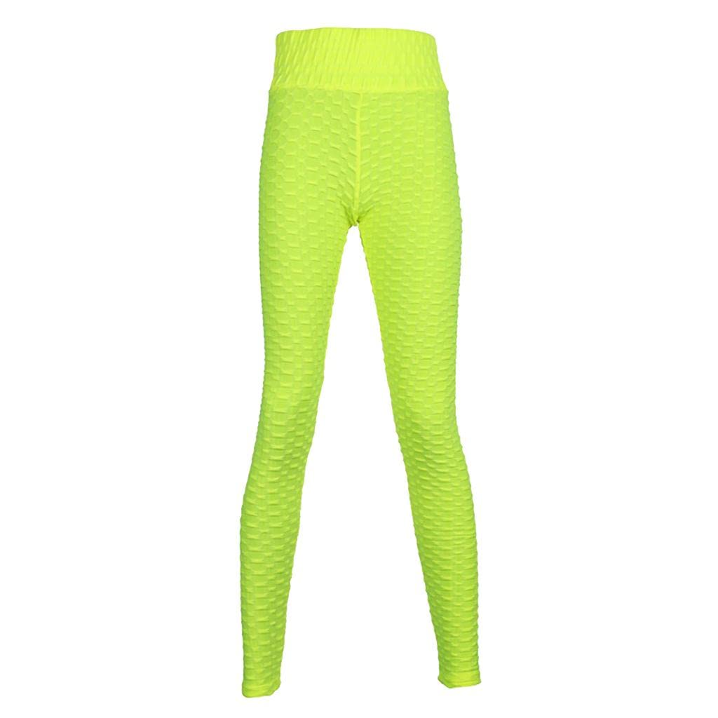Women's High Waist Yoga Pants Tummy Control Butt Lift Tights Green L-image-30