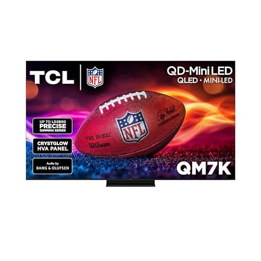 TCL 65-Inch Class QM7K Series QD-Mini LED 4K UHD Google Smart TV Best Premium Mini-LED TV - QLED, 144hz, 288hz Gaming Rate, Anti-Reflective Screen, Bang & Olufsen Audio, Atmos (65QM7K, 2025 Model)