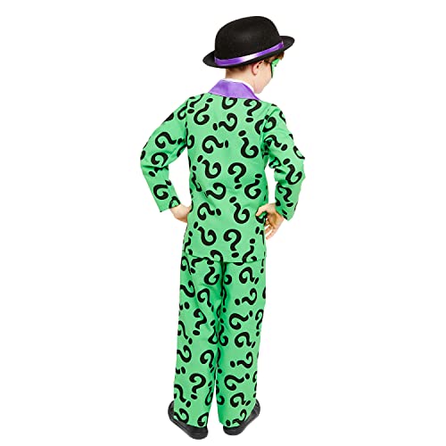 Amscan Child Boys Official Warner Bros DC Comics Licensed The Riddler Fancy Dress Costume