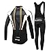 Imagen de HOMTOL Conjunto de maillot de ciclismo de invierno de forro polar térmico para hombre de manga larga Traje de ciclismo de forro polar térmico Pantalones cortos de ciclismo con acolchado de asiento 9D