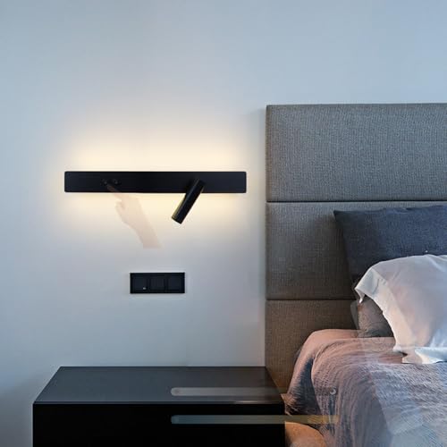 Lámpara de pared con rotación 180° para evitar deslumbramientos en la cama