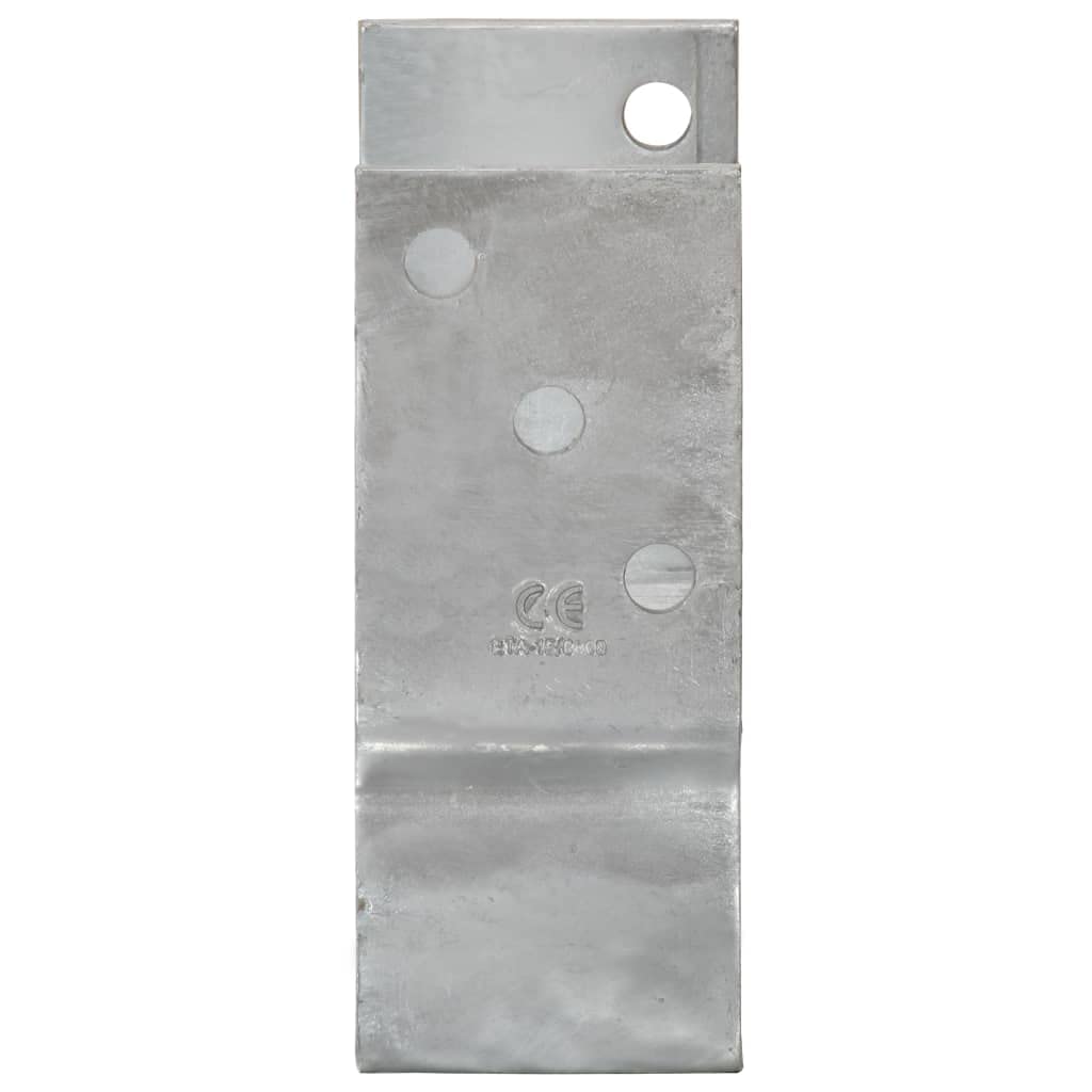 Pfostenträger 12er Set U-Form 9x6x15 cm feuerverzinkter Stahl Pfostenschuhe Bodenhülse für Gartenzäune Pfostenanker