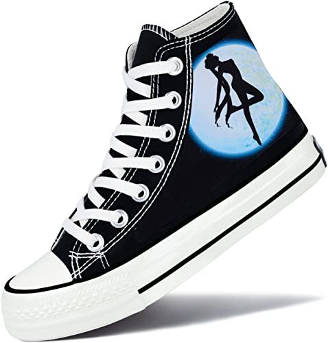 Roffatide Anime Sailor Moon Zapatillas Altas de Lona Zapatos Planos Estampados Zapatos de Skate con...