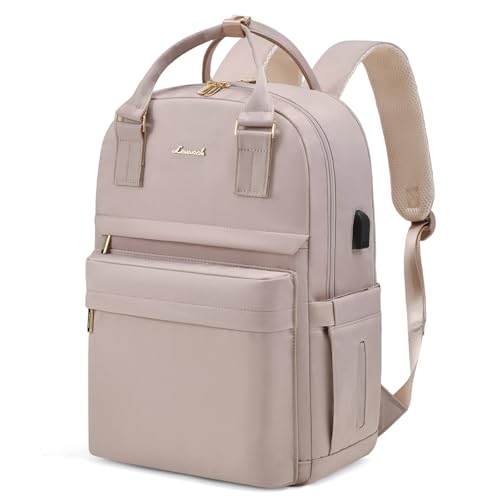 Image of LOVEVOOK Laptop Backpack for Women 15.6 Inch Laptop Bag with USB Port, Fashion Waterproof Backpacks Teacher Nurse Stylish Travel Bags Vintage Daypacks for College Work