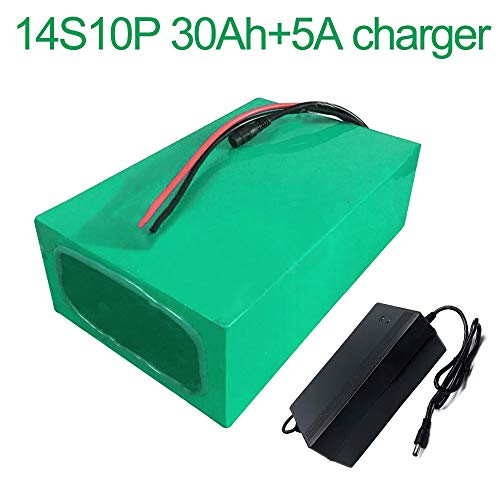 with 5A Charger 52V 30Ah 14S10P Li-ion Battery Electric Two Three Wheeled Motorcycle Bicycle 270 * 195 * 70mm