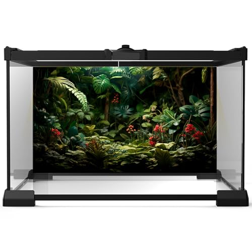 Image of Rainforest Leaves Aquarium Background Jungle Green Leaf Texture Fish Tank Background Tropical Flowers Leaves Foliage Reptile Tank Backgrounds Tropical Jungle Reptile Enclosure Backgrounds 48x24in