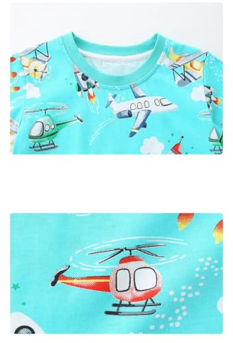 Summer T Shirt for Toddler Boys Kids Short Sleeve Shirts Blue Clothes3