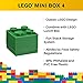 Room Copenhagen, LEGO Mini Box - 1.8 x 1.8 x 1.7 in - Brick 4, Dark Green