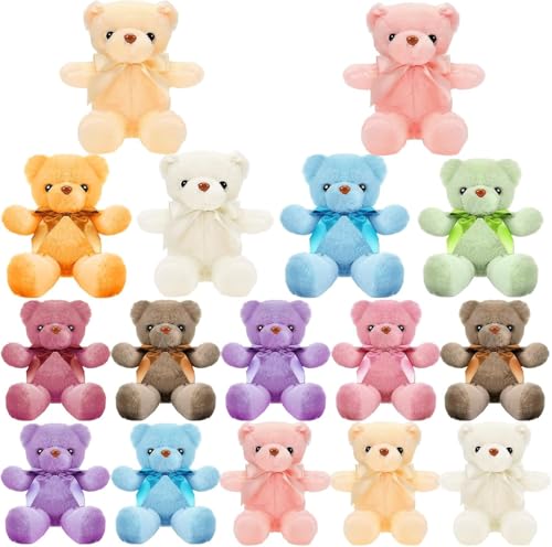Ours en peluche 30 cm lot de 16 doudous multicolores pour enfants